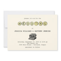 Convite para Casamento de Escritor de Digitalizaçã