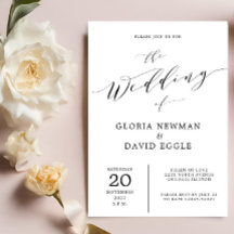 Convite para Casamento de Escrituras Elegante