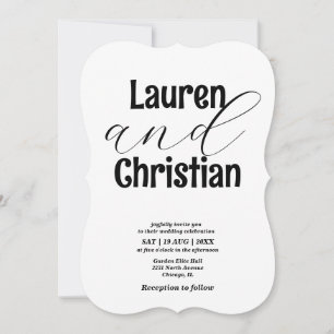Convite para Casamento de Escrituras Minimalista