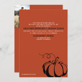 Convite para Casamento de Especiarias de Abóbora