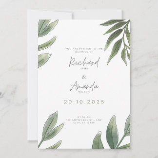 Convite para Casamento de Estilo de Jardim