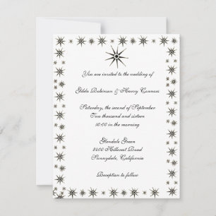 Convite para Casamento de Estrelas de Dingbat