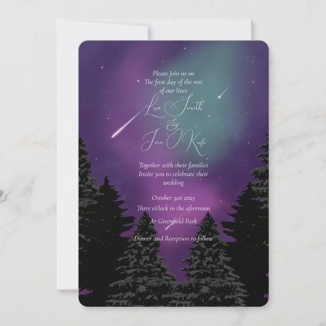 Convite para Casamento de Estrelas de Fotografar (Frente)