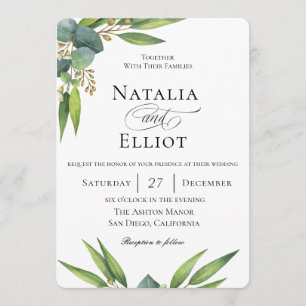 Convite para Casamento de Eucalyptus Botânico