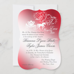 Convite Para Casamento De Fadas Vermelhas