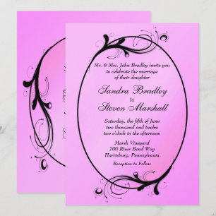 Convite para Casamento de Fairytales Rosa