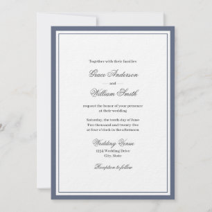 Convite para Casamento de Famílias Elegantes Cláss