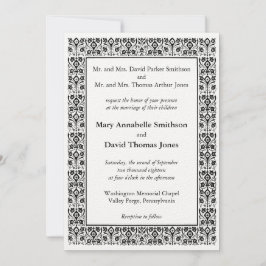 Convite para Casamento de Flor de Diamante
