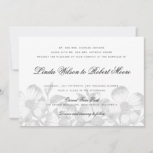 Convite Para Casamento De Flor De Dogwood Clássic