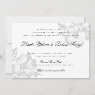 Convite Para Casamento De Flor De Dogwood Clássic