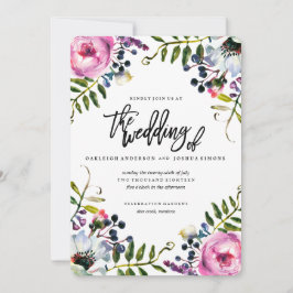 Convite para Casamento de Flor de primavera Waterc