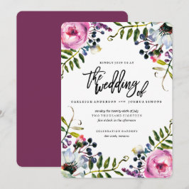 Convite para Casamento de Flor de primavera Waterc