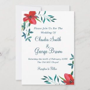 Convite Para Casamento De Flores Elegante, Mas Sim