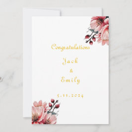 Convite para Casamento de Flores Estéticas