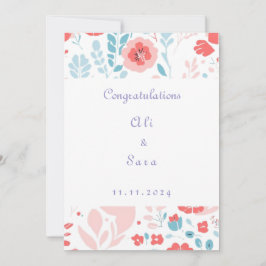 Convite para Casamento de Flores Estéticas