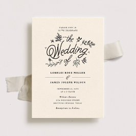 Convite para Casamento de Flores Selvagens