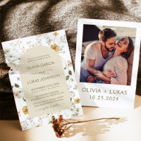 Convite para Casamento de Flores Selvagens, Arca F