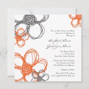 Convite para Casamento de Flores Selvagens de Lara