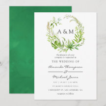 Convite para Casamento de Floresta em Floresta em 