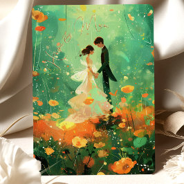 Convite Para Casamento De Florestas Whimsical
