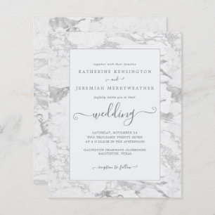Convite para Casamento de Foil Marble Foil de Prat
