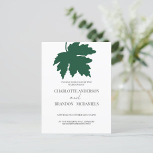 Convite para Casamento de Folha de Folha Verde Fre
