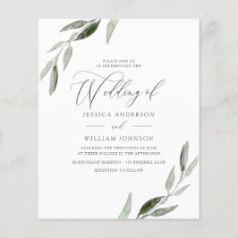 Convite para Casamento de Folha Elegante Amigável 