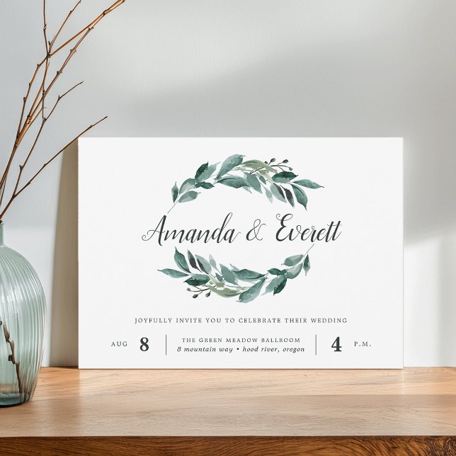 Convite para Casamento de Folhagem Abundante (Criador carregado)