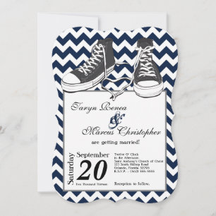 Convite para Casamento de Fornos Chevron 5x7