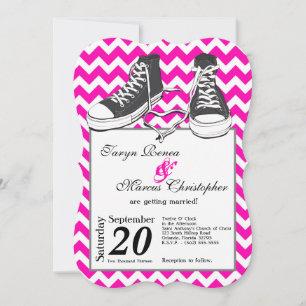 Convite para Casamento de Fornos Chevron 5x7