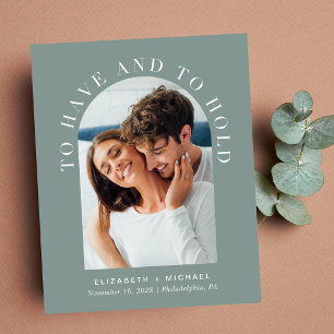 Convite para Casamento de Foto do Arch Moderno de 