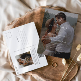 Convite para Casamento de Foto do Código QR Elegan