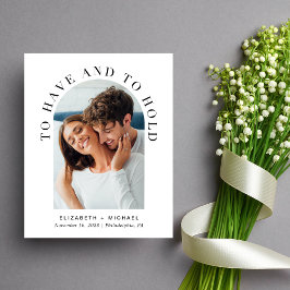 Convite para Casamento de Foto em Arco Moderno de 