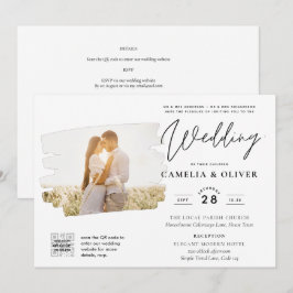 Convite para Casamento de FOTOGRAFIA Branca e Negr