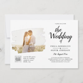 Convite para Casamento de FOTOGRAFIA Branca e Negr