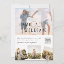 Convite para Casamento de FOTOGRAFIA Branca e Negr