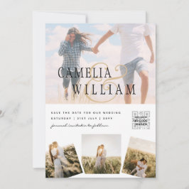 Convite para Casamento de FOTOGRAFIA Branca e Negr