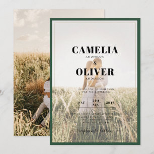 Convite para Casamento de FOTOGRAFIA Verde Florest