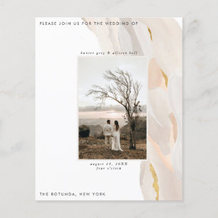 Convite para casamento de fotos Abstrato de orçame