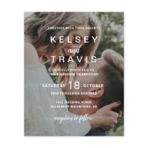 Convite para casamento de fotos casuais modernas