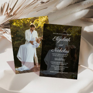Convite para casamento de fotos clássicas do casal