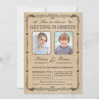 Convite para Casamento de Fotos da Escola Antiga