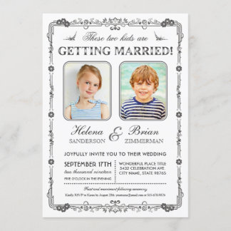 Convite para Casamento de Fotos da Escola Antiga