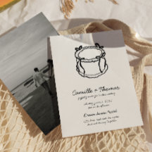 Convite Para Casamento De Fotos De Bolo Desenhado