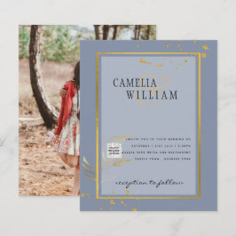 Convite para casamento de fotos do BUDGET Salvar a