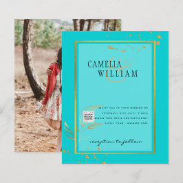 Convite para casamento de fotos do BUDGET Salvar a