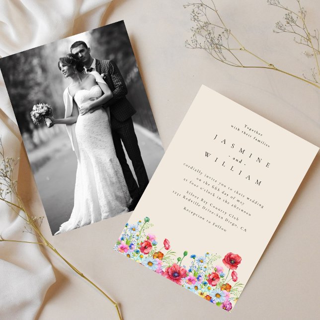 Convite para Casamento de Fotos do Jardim de Bóho  (Criador carregado)