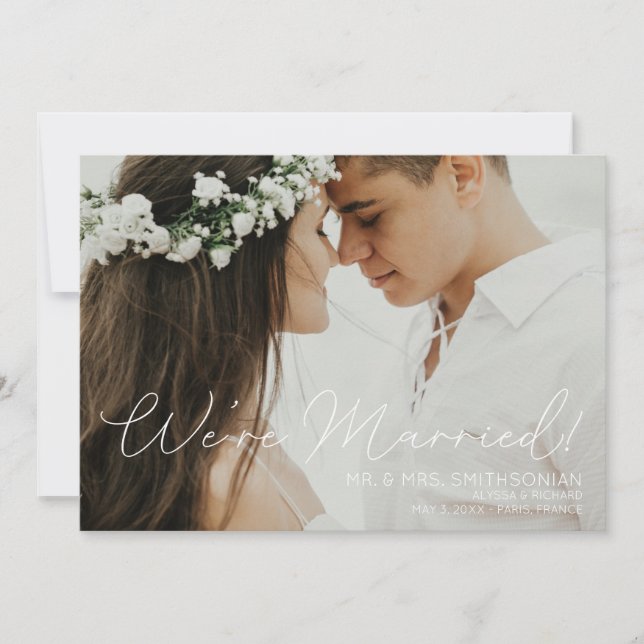 Convite para casamento de fotos e convite para rec (Frente)
