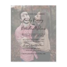 Convite para Casamento de Fotos Elegante Moderno