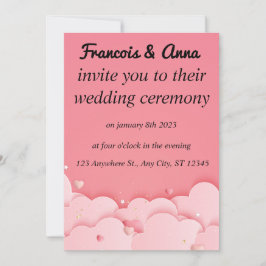 Convite para Casamento de Fotos Elegante Moderno